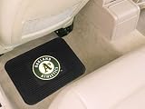 A Set of 2 MLB Universal Fit Rear All-Weather Utility Floor Mats - Oakland Athletics