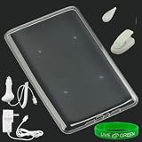 Clear Crystal Skin TPU Case, Book Light, Car and Travel-Wall Chargers for Barnes and Noble nook E-Reader Reading Device (nook NOT Included)
