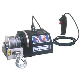 【クリックで詳細表示】サン自動車工業 SUPER WINCH(スーパーウインチ) 高性能小型電動ウインチ X3 クラッチ付き S10