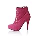 Charm Foot Vintage Womens Platform High Heel Ankle Boots Riding Boots