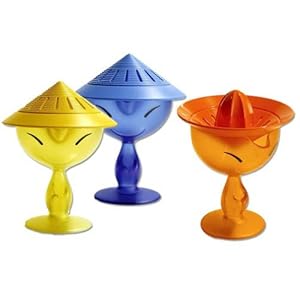 Alessi "Mandarin" Citrus Squeezer with Goblet Blue