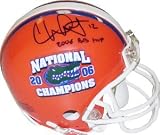 Chris Leak signed Florida Gators Replica Mini Helmet w/ National Champs Logo & 2006 BCS MVP