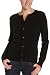 Apparel : Red Moon Women's 100% Cashmere Long Sleeve Cardigan Sweater