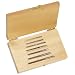 Alvord Polk 155-S-04 High-Speed Steel Taper Pin Reamer Set, Straight Flute, Uncoated Finish, 7-Piece, 7/0 - #0 Taper Pin Sizes in Wood Case