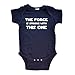 Apericots Cute Baby Short Sleeve Bodysuit, 100% Cotton: The Force is Strong with This One (0-18 months)