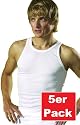 HERMKO 3000 5er Pack Herren Tank Top Classic Unterhemd wei&szlig; kochfest Muskel Shirt Tr&auml;gershirt aus 100% Baumwolle in Feinripp (glatt)