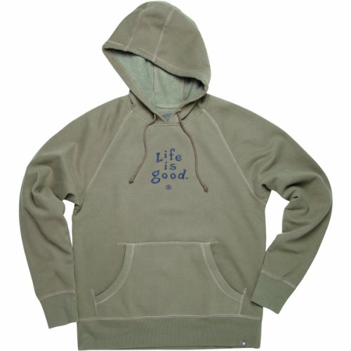 Life is good Men's Softwash Hoodie, Bark Brown, XX-Large On Sale