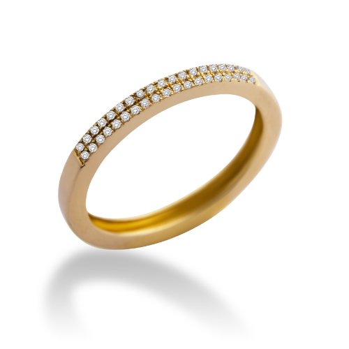 Miore Damen-Ring Memoire 9 Karat (375) Gelbgold mit 0.11ct Brillanten Gr.58 MP9075RR Preisvergleich
