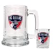 FC Dallas MLS Glass Tankard and Square Shot Glass Set - Primary Team Logo by Great American Products