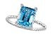 2.48 cts Genuine Blue Topaz Ring - 14kt White or Yellow Gold LIFETIME WARRANTEE