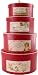 Victorian style French set of 4 oval nesting hat boxes with romantic labels