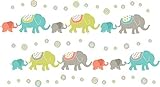 Wall Pops WPK0841 WPK0841 Tag Along Elephants Wall Art Decal Kit