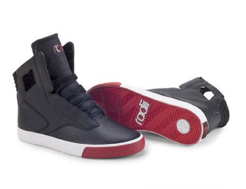 Radi Men's 'Noble Vlc'- Black Red White High Top Fashion Sneaker product image