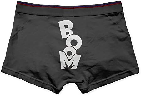 Boom Logo Mens Black Boxer Briefs Trunk Underwear