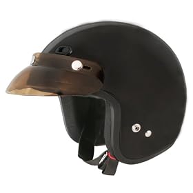 Fuel Gloss Black Large Vented Open Face Helmet