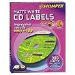 Avery 98122 Labels for use with CD Stomper Pro CD/DVD Labeling System, White Matte, 300/pack