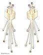 Gold plated earrings, 'Magic' 0.6" W 3" L Gold plated earrings, 'Magic' 0.6" W 3" L