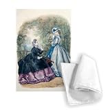 Afternoon Dress for Women, 1863 (w/c on.. - Tea Towel 100% Cotton - Art247 - Tea Towel - 46x70cm
