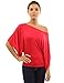 PattyBoutik Women's Kimono Sleeve One Shoulder Tops