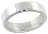 Sterling Silver 1/4 (6mm) wide Plain Band