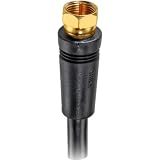 12' RG-6 Digital Coaxial Cable With Gold Plated F Connectors (Black)