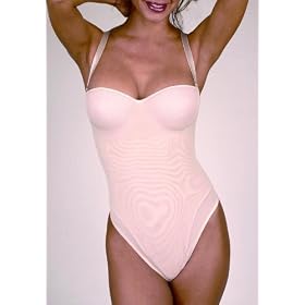 Annette Convertible firm control strapless body suit with thong