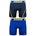 adidas Men's Sport Performance Climacool Boxer Brief Underwear (2-Pack), (Collegiate Navy/Semi Solar Yellow)/(Bold Blue/Collegiate Navy)