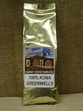 100% KONA Greenwells Coffee Whole Bean 1 Pound Bag