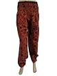 Womens Trouser Sienna Brown Printed Baggy Cotton Harem Pant 42"