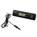 New Indoor / Outdoor Vehicle Digital Thermometer with Clock Black DS-1
