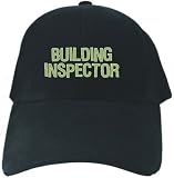 Caps Black " Building Inspector Fun Embroidery " Occupations