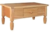 Hamilton Oak Coffee Table with Drawer Traditional Hardwood Furniture