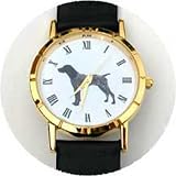 German Shorthaired Pointer Watch - Large Face, Black Leather