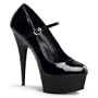 5 3/4 Inch Sexy Gothic Shoe Black High Heel Platform Size: 12 Colors: MaryJane