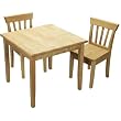 Gift Mark Square Table and Chair Set - Natural