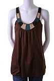 Tribal Beaded Cross Back Jersey Top