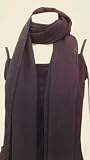 Long Full Size Scarf Black, Cool Summer Accessory, Neck Wear Wrap, Great Affordable Gift for Girls Women Ladies