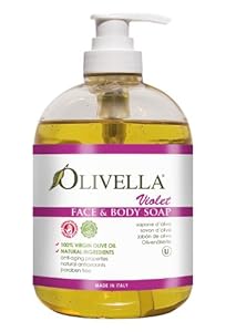 OLIVELLA Liquid Soap, Violet, 16.9 Fluid Ounce