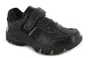 Bx Team "Joey" Boys Leather Velcro Fastening School Shoes - Black
