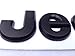 2PCS× Flat Matte Black JEEP Emblem Logo Stickers Cherokee Wrangler Unlimited