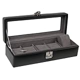 Wolf Designs Black Five Piece Watch Case with Lid #90559