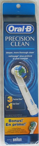 Oral-B Precision Clean Toothbrush heads ~ 3 Precision Clean heads +1 Dual Clean Brush head