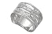 14K White Gold Hand-Crafted Matte-Finish Designer Ring, Enhanced with Diamonds.