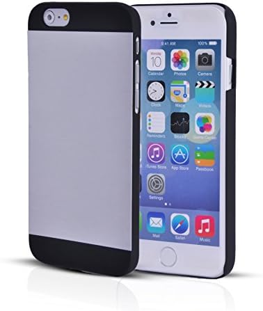 iPhone 6 Case Aluminum Cover (Scratch-Proof) With Free [Anti Glare & Tempered] Screen Protector Glass For 4.7 inch Size (Combo Offer) - Cool, Soft, Colorful Design, Slim, Hard Body 4.7" Phone Cases - Full Body Heavy Duty Hardshell Protection Bumper (Shock Absorbent) For Men, Women, Boys, Girls - [Perfect Fit] Lifetime Warranty (2014) - Aluminum White + Bonus Screen Guard (MH-IP6-00B)