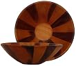 Wood Large Round Bowl 12.5"D x 4"H