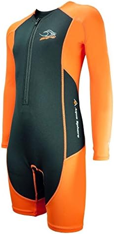 Aqua Sphere Stingray Suit Core Warmer Jr Youth Orange Black Size 12