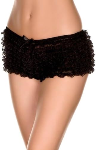 Sexy Rumba Panty / Ruffled Panty (Medium, Black)