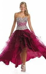 Chiffon/Taffeta/Tulle Crystal Beaded Applique Lace Crystals Bridesmaid Dress/Party Dress 