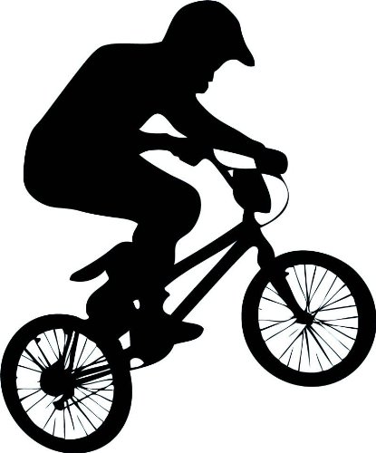Wallmonkeys WM195807 Bmx-9 Peel and Stick Wall Decals (12 in H x 10 in W)