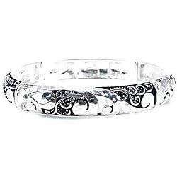 Bali Beauty Carved Bangle Bracelet